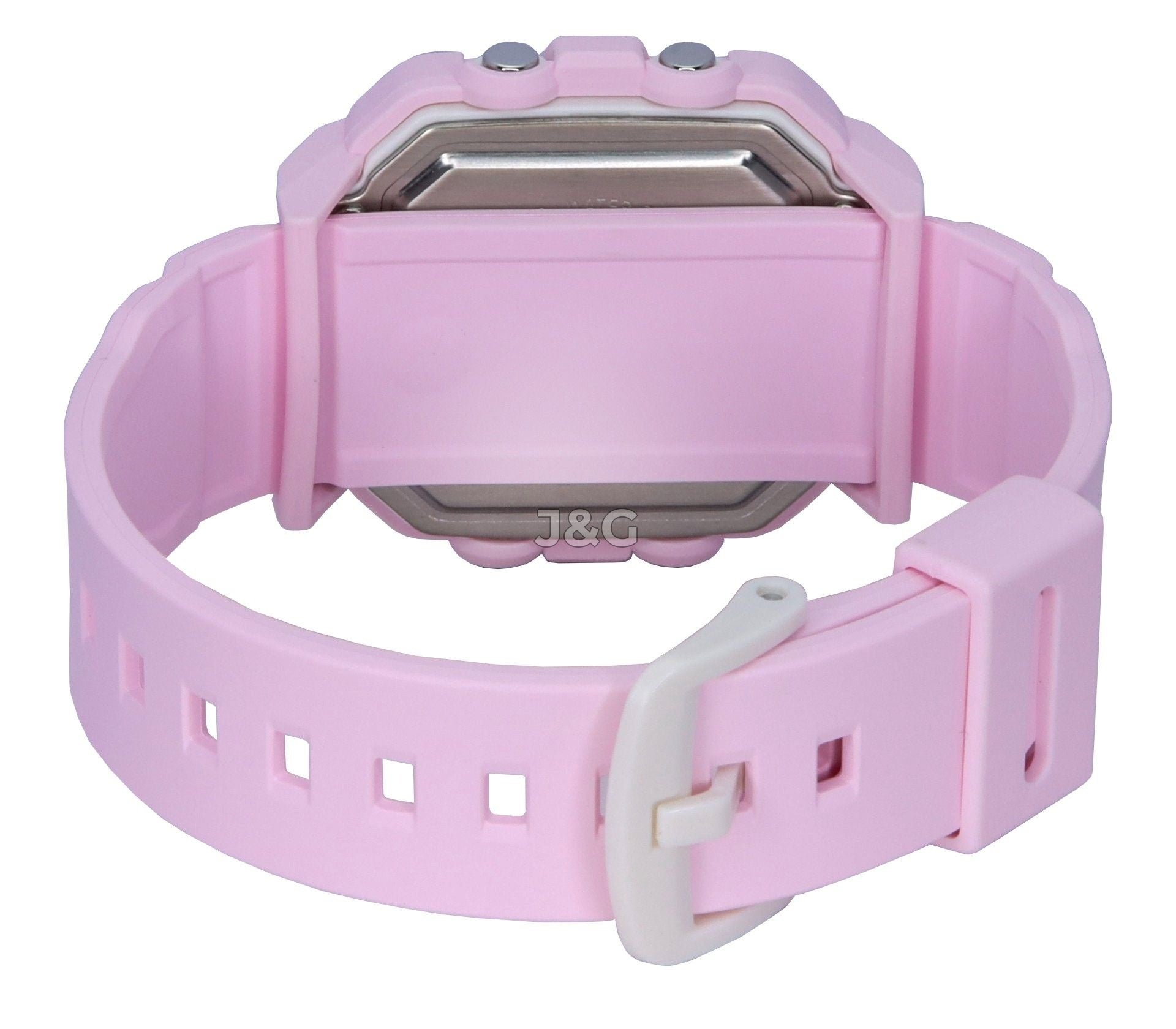 Casio Baby-G Quartz movement Pink Female BGD-10-4. A brand-new Casio Baby-G watch featuring a Pink dial. Front view. - view 4