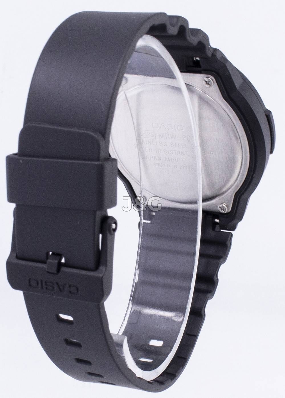 Casio Date display Blue Male MRW-200H-1B2VDF. A brand-new Casio watch featuring a Blue dial. Angled view. - view 4