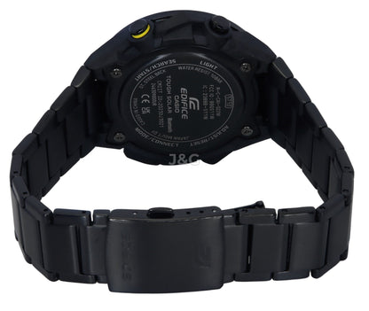 Casio Edifice Alarm Black Stainless steel Male ECB-2200RC-1A9. A brand-new Casio Edifice watch featuring a Black dial and a Stainless steel strap. Side view. - view 5