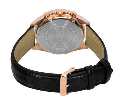 Casio Edifice Quartz movement Black Leather Male EFV-610ECL-1A. A brand-new Casio Edifice watch featuring a Black dial and a Leather strap. Angled view. - view 4