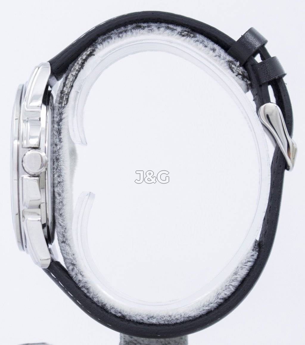 Casio Enticer Date display Black Leather Male MTP-1314L-8AVDF. A brand-new Casio Enticer watch featuring a Black dial and a Leather strap. Side view. - view 3