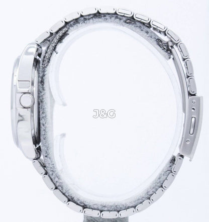 Casio Enticer Date display Black Stainless steel Male MTP-1239D-1ADF. A brand-new Casio Enticer watch featuring a Black dial and a Stainless steel strap. Front view. - view 2