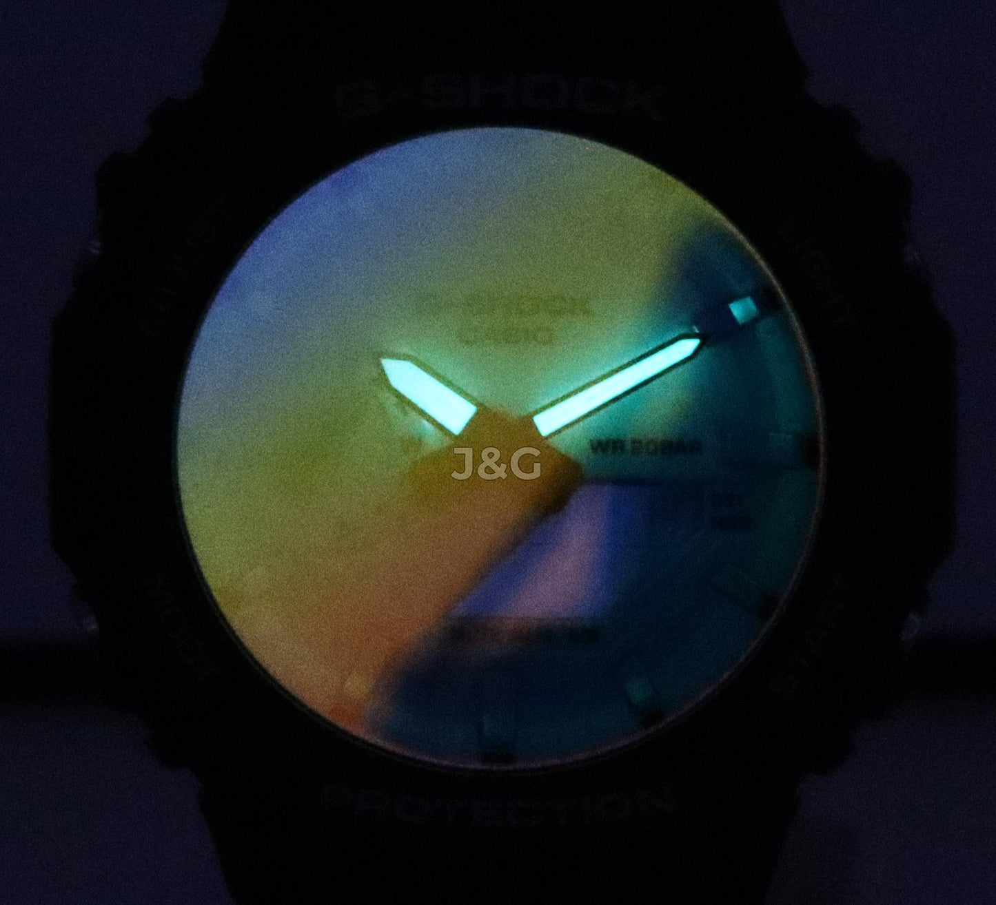 Casio G-Shock Alarm Black Male GA-2100SR-1A. A brand-new Casio G-Shock watch featuring a Black dial. Side view. - view 2