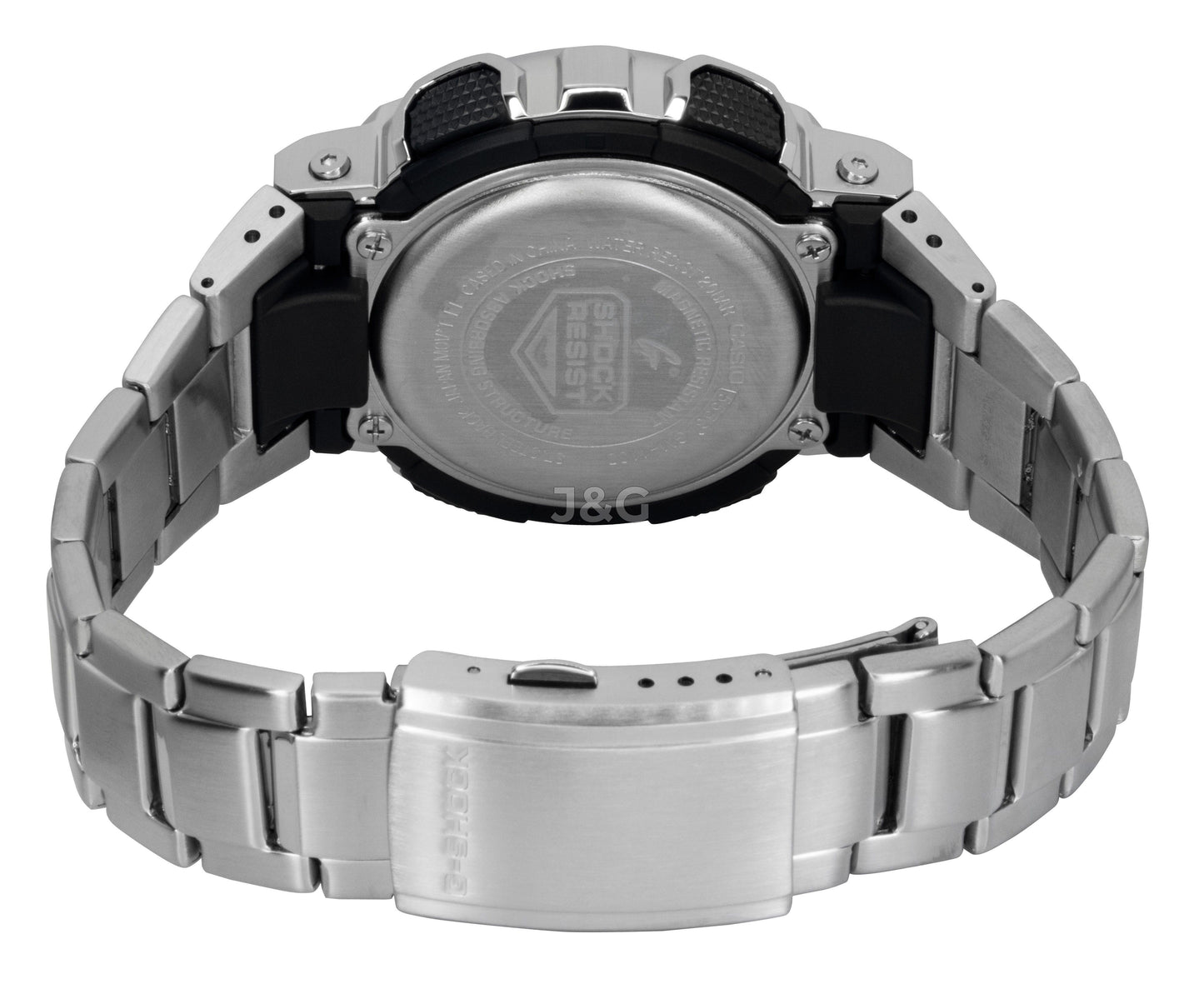 Casio G-Shock Automatic movement Grey Stainless steel Male GM-110D-8A. A brand-new Casio G-Shock watch featuring a Grey dial and a Stainless steel strap. Front view. - view 5