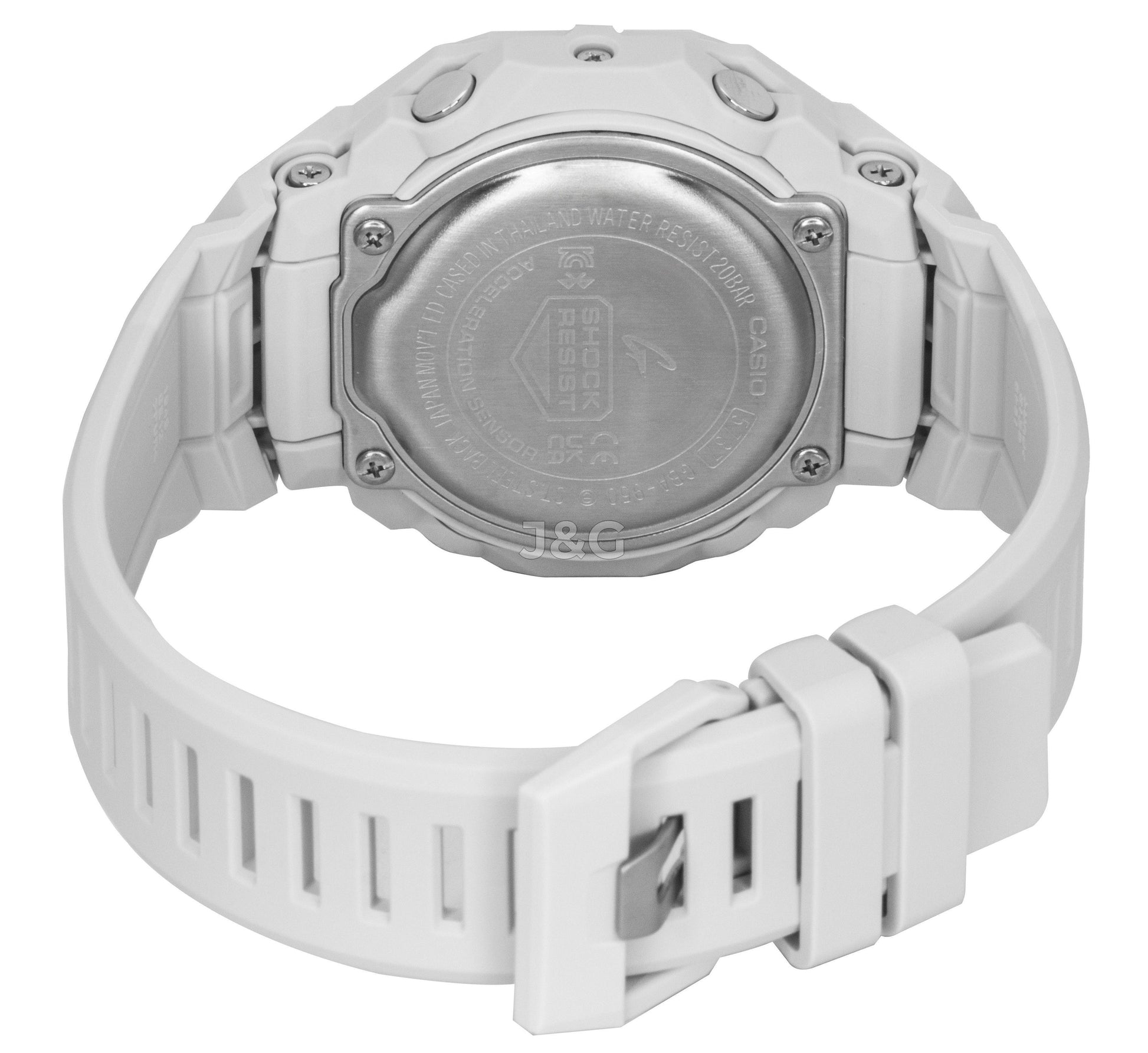 Casio G-Shock G-Squad Quartz movement White Male GBA-950-7A. A brand-new Casio G-Shock watch featuring a White dial. Side view. - view 5