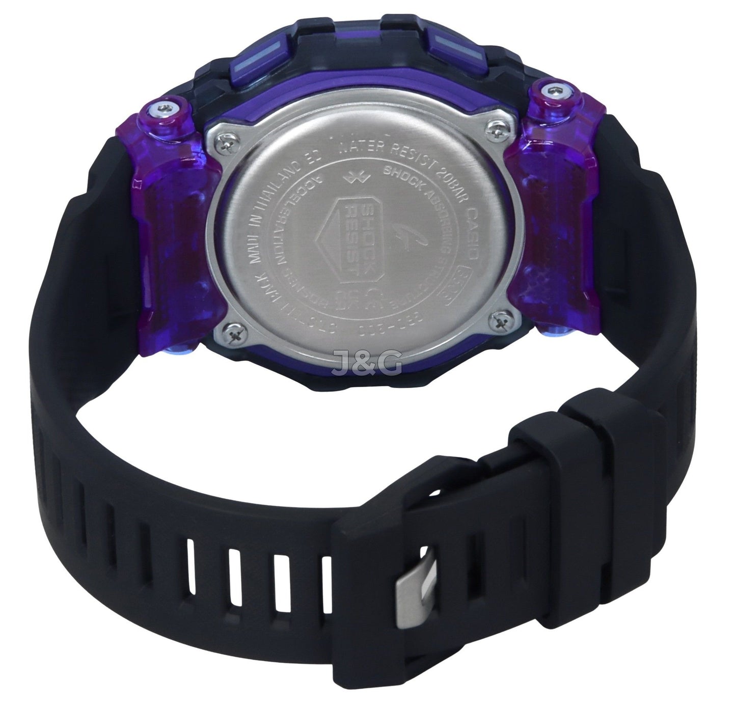 Casio G-Shock G-Squad Quartz movement White Male GBD-200SM-1A6. A brand-new Casio G-Shock watch featuring a White dial. Side view. - view 4