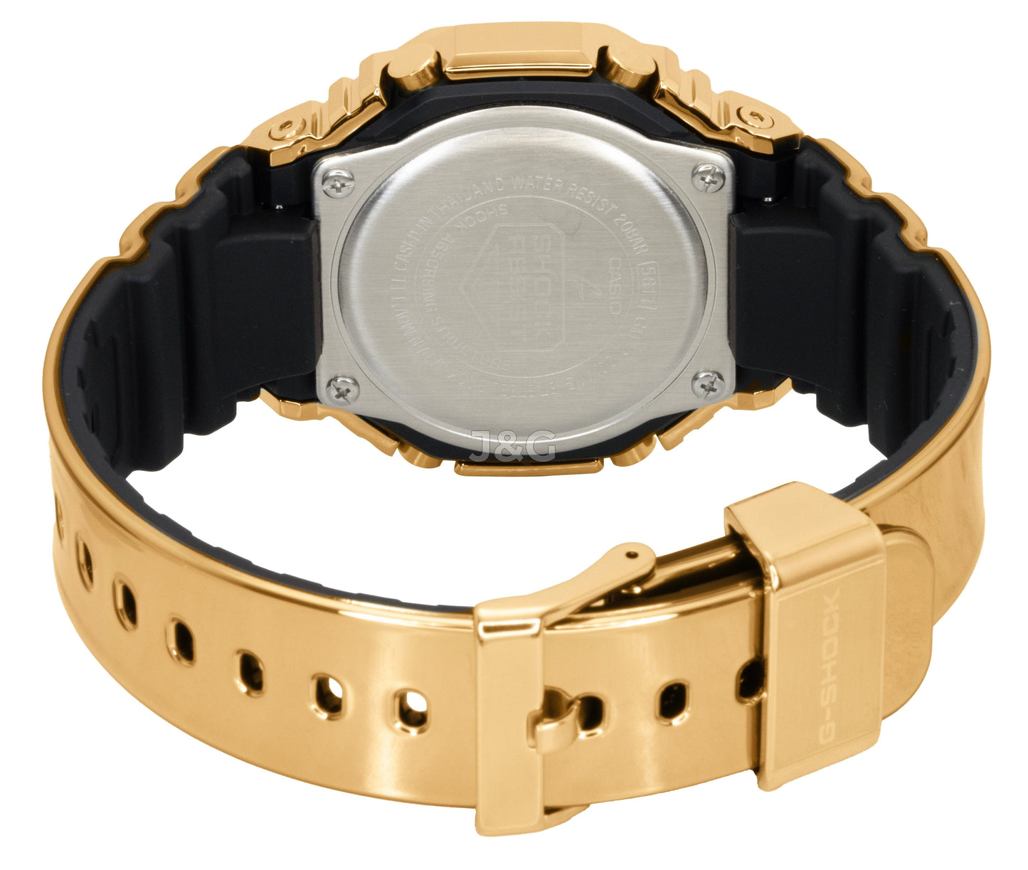 Casio G-Shock G-Steel Quartz movement Gold Male GM-2100YMG-9A9. A brand-new Casio G-Shock watch featuring a Gold dial. Side view. - view 5