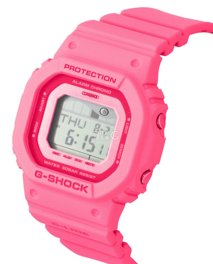 Casio G-Shock Quartz movement Black Plastic Female GLX-S5610-4. A brand-new Casio G-Shock watch featuring a Black dial and a Plastic strap. Side view. - view 3