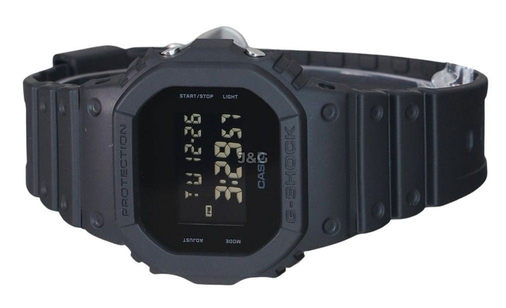 Casio G-Shock Quartz movement Blue Male DW-5600UBB-1. A brand-new Casio G-Shock watch featuring a Blue dial. Side view. - view 3