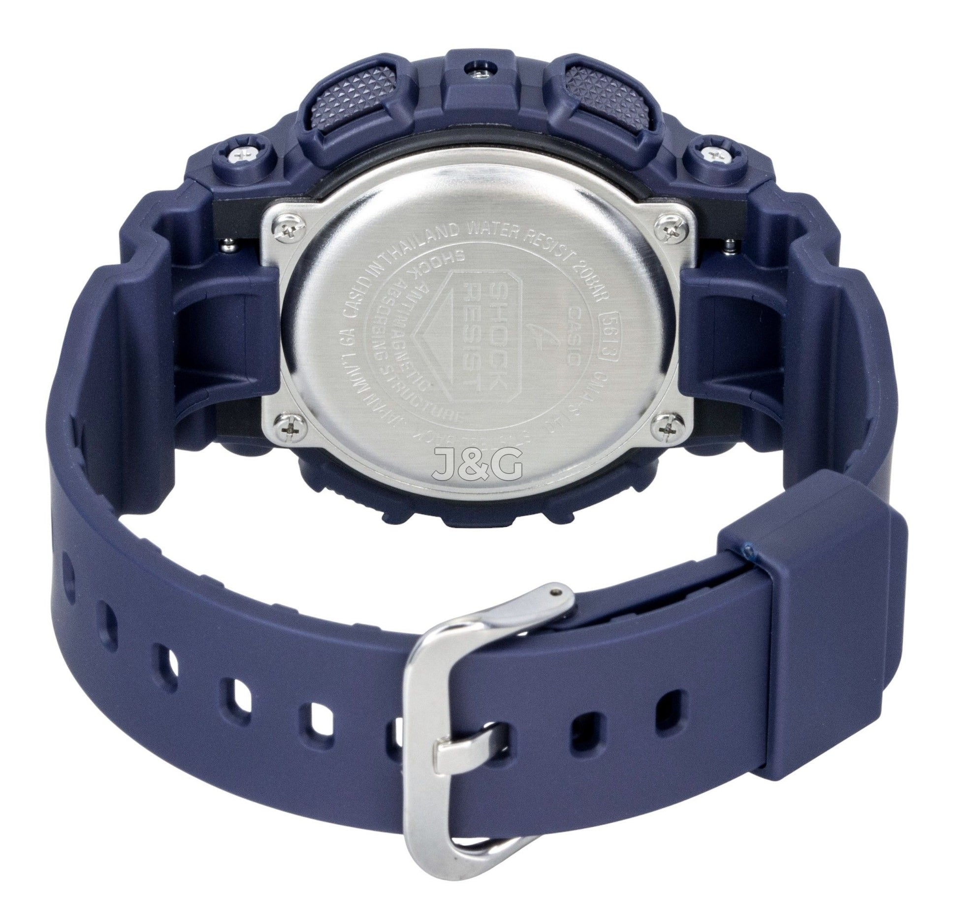 Casio G-Shock Quartz movement Blue Plastic Female GMA-S140-2A2. A brand-new Casio G-Shock watch featuring a Blue dial and a Plastic strap. Side view. - view 5