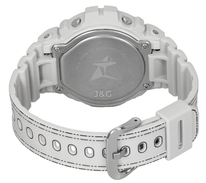 Casio G-Shock Quartz movement Blue Plastic Male DW-6900RGM-5. A brand-new Casio G-Shock watch featuring a Blue dial and a Plastic strap. Side view. - view 4