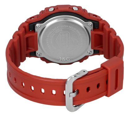 Casio G-Shock Quartz movement White Plastic Male DW-5600RRB-4. A brand-new Casio G-Shock watch featuring a White dial and a Plastic strap. Front view. - view 4