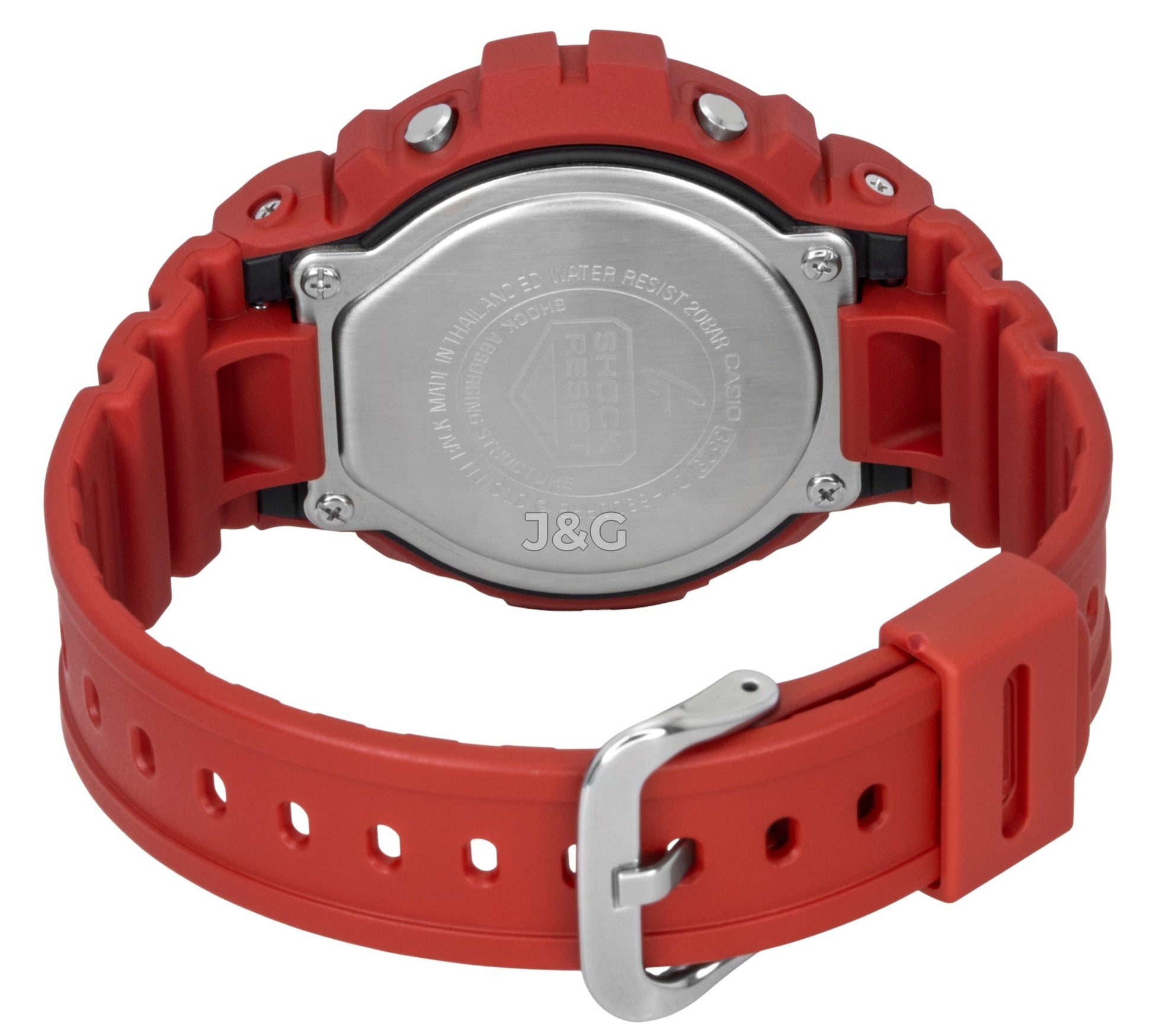 Casio G-Shock Quartz movement White Plastic Male DW-6900RRB-4. A brand-new Casio G-Shock watch featuring a White dial and a Plastic strap. Front view. - view 4