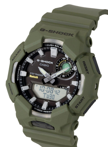 Casio G-Shock Solar powered Black Plastic Male GA-B010-3A. A brand-new Casio G-Shock watch featuring a Black dial and a Plastic strap. Angled view. - view 4