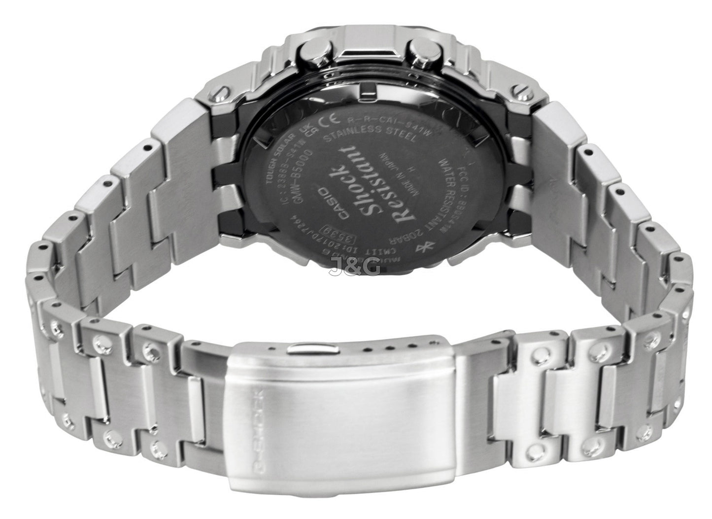 Casio G-Shock Solar powered Blue Male GMW-B5000BT-1. A brand-new Casio G-Shock watch featuring a Blue dial. Angled view. - view 4