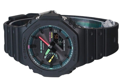 Casio G-Shock Solar powered White Male GA-B2100MF-1A. A brand-new Casio G-Shock watch featuring a White dial. Side view. - view 3