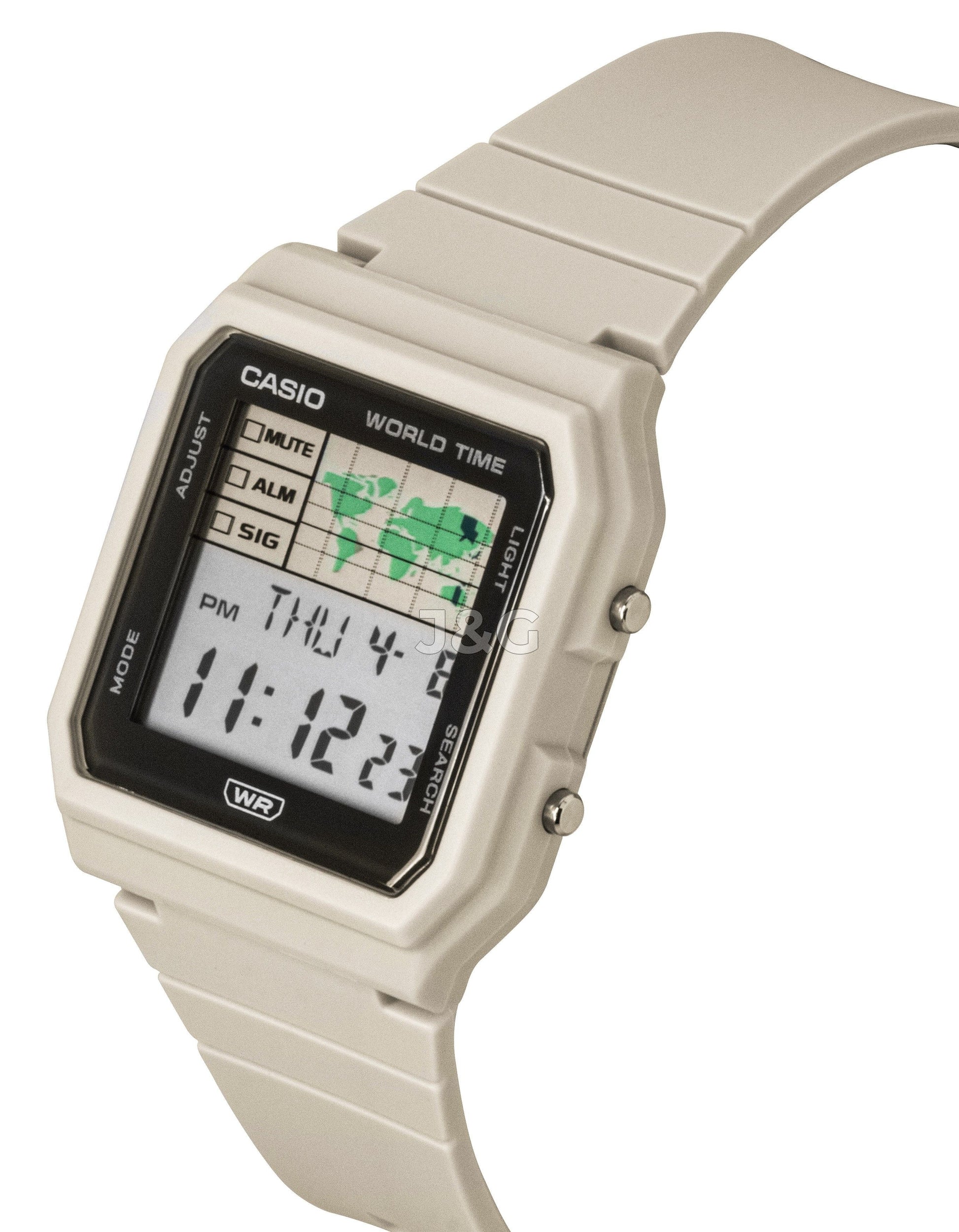 Casio POP Quartz movement Black Plastic Unisex LF-30W-8A. A brand-new Casio POP watch featuring a Black dial and a Plastic strap. Front view. - view 3