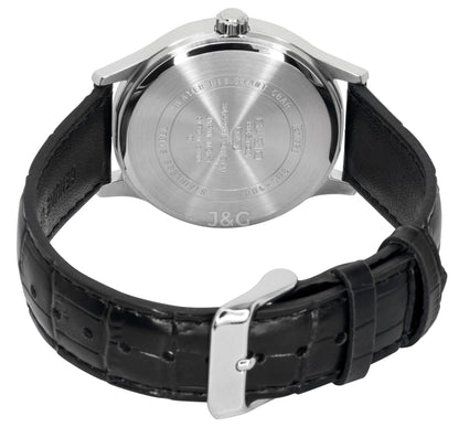 Casio Quartz movement Black Leather Male BMS-100L-1AV. A brand-new Casio watch featuring a Black dial and a Leather strap. Side view. - view 3