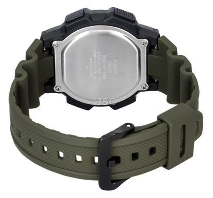 Casio Quartz movement Black Male WS-1800-3AV. A brand-new Casio watch featuring a Black dial. Front view. - view 4