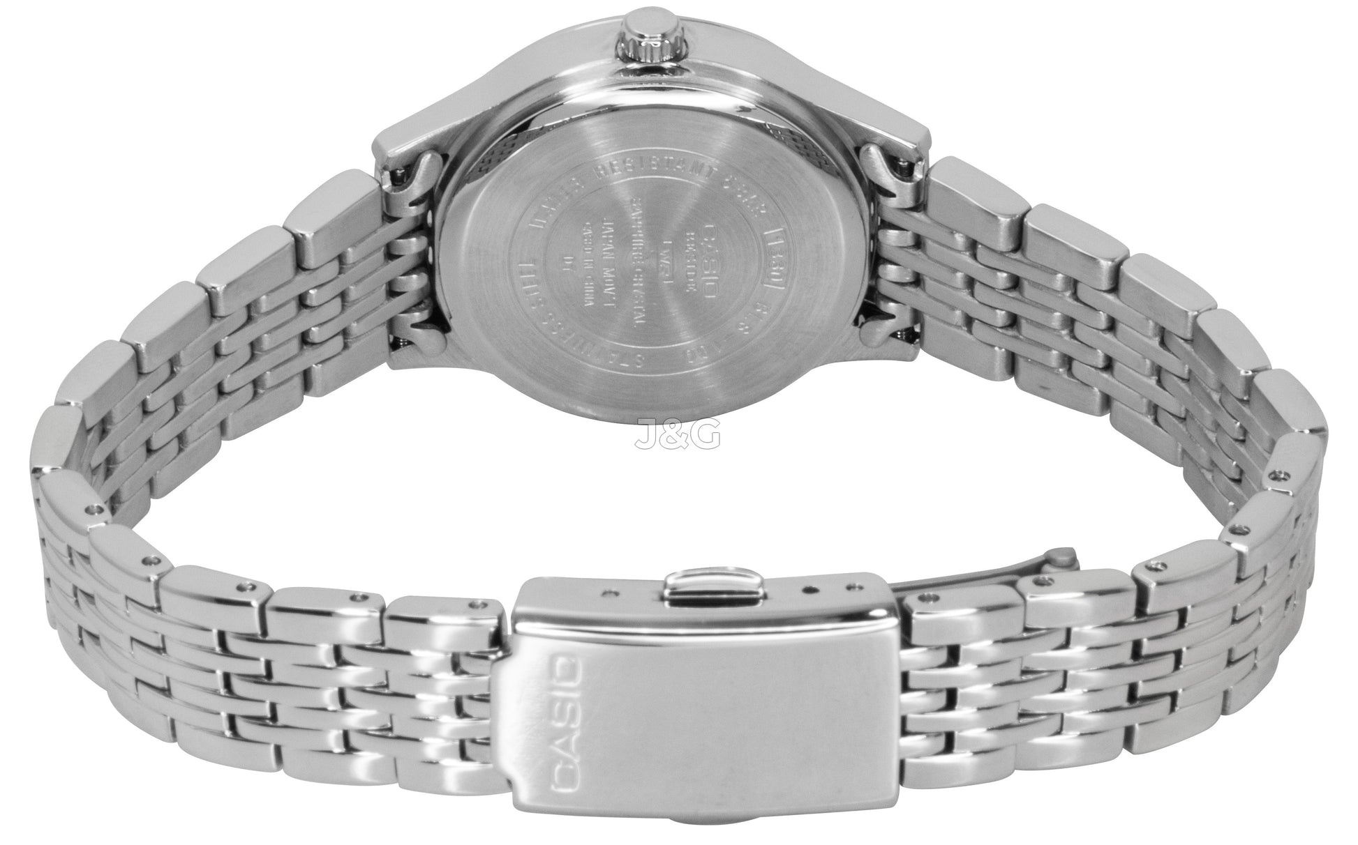 Casio Quartz movement Black Stainless steel Female BLS-100D-1AV. A brand-new Casio watch featuring a Black dial and a Stainless steel strap. Front view. - view 3