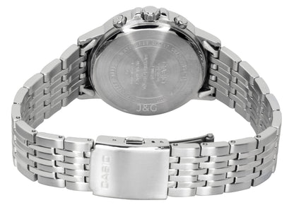 Casio Quartz movement Black Stainless steel Male BMS-300D-1AV. A brand-new Casio watch featuring a Black dial and a Stainless steel strap. Side view. - view 3