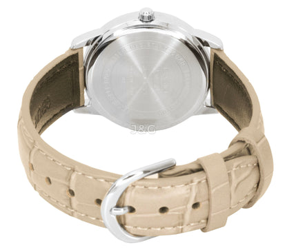 Casio Quartz movement Gold Leather Female LTP-1303LL-7AV. A brand-new Casio watch featuring a Gold dial and a Leather strap. Front view. - view 4