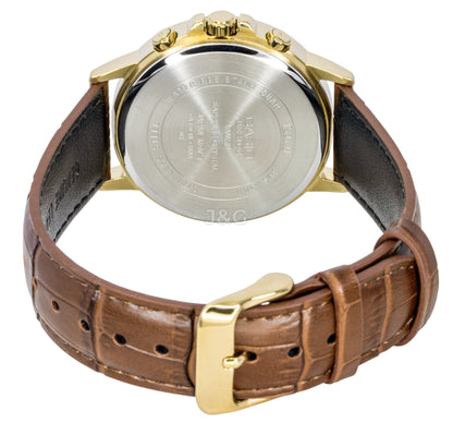 Casio Quartz movement Gold Leather Male BMS-300GL-5AV. A brand-new Casio watch featuring a Gold dial and a Leather strap. Side view. - view 3