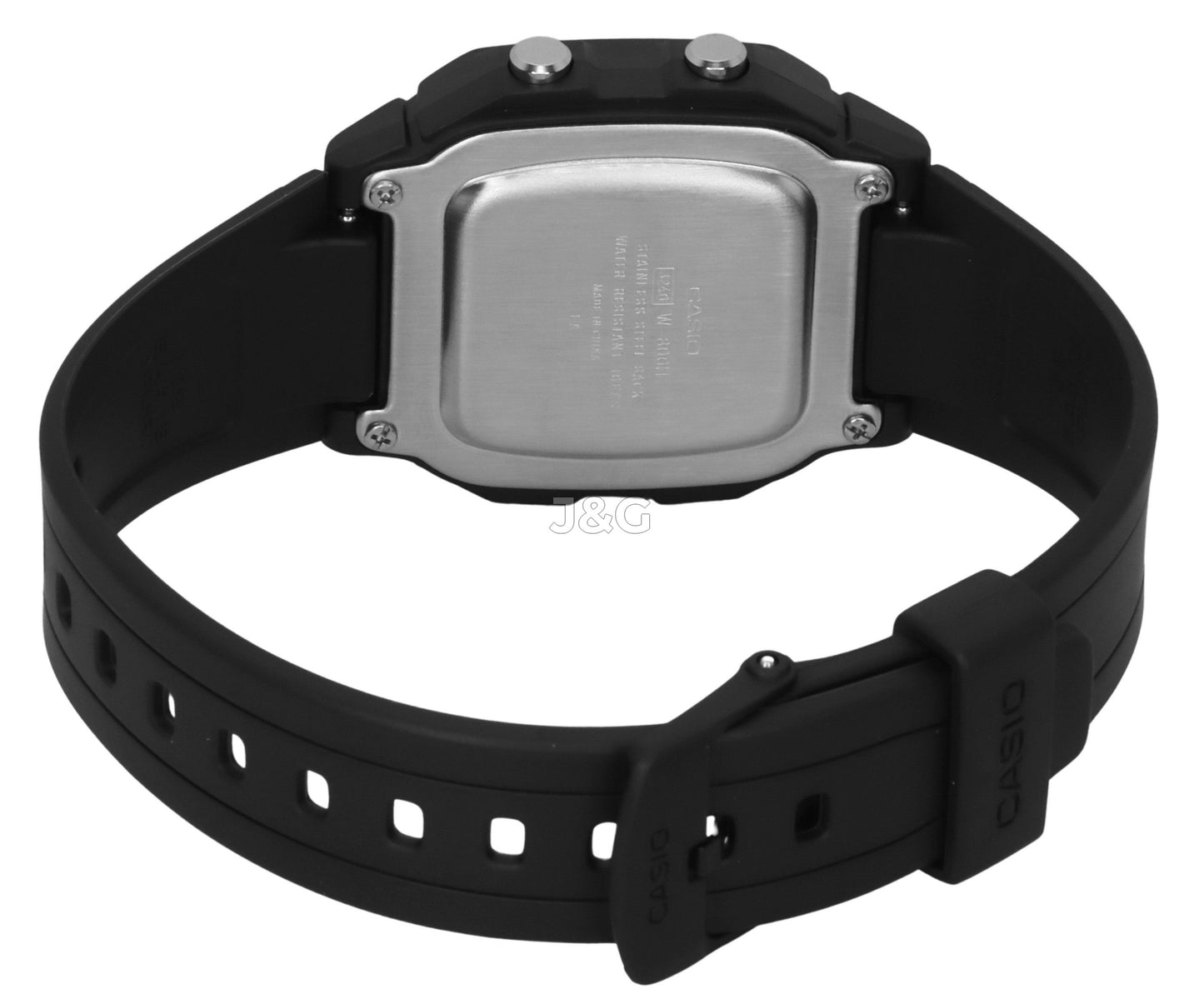 Casio Quartz movement White Male W-800H-1BV. A brand-new Casio watch featuring a White dial. Side view. - view 4