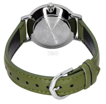 Casio Standard Quartz movement Beige Leather Female LTP-VT03L-3B. A brand-new Casio Standard watch featuring a Beige dial and a Leather strap. Angled view. - view 3