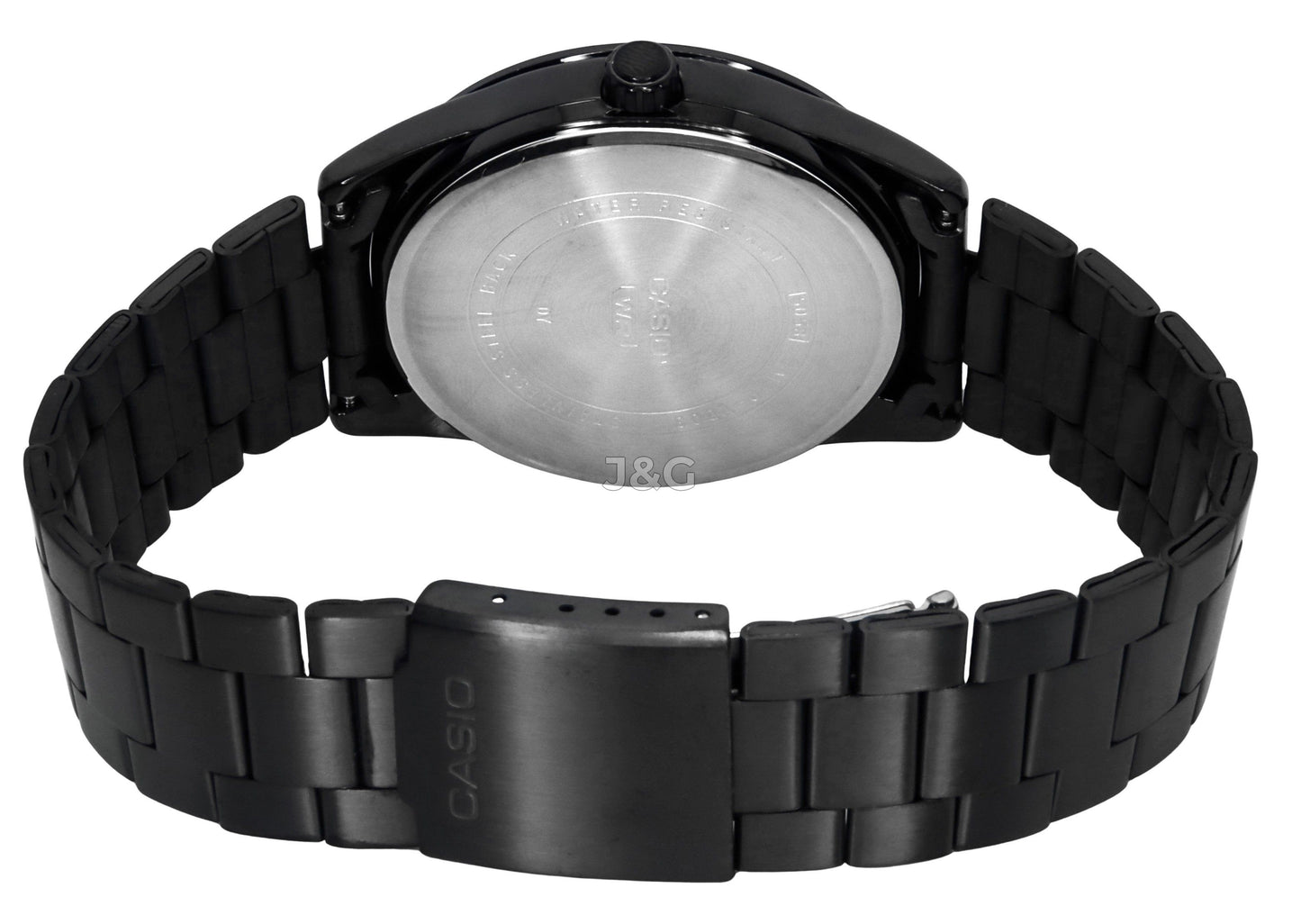 Casio Standard Quartz movement Green Stainless steel Male MTP-VD03B-3A. A brand-new Casio Standard watch featuring a Green dial and a Stainless steel strap. Angled view. - view 4