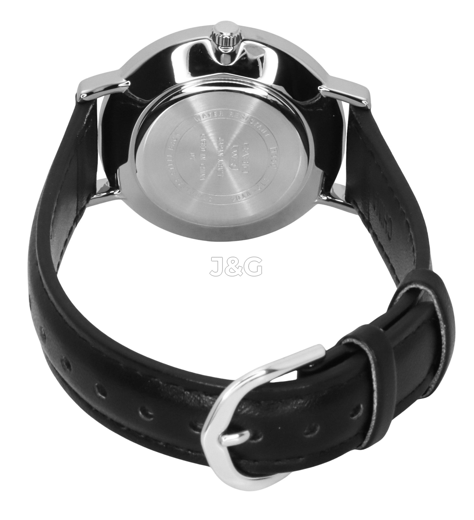 Casio Standard Quartz movement White Leather Female LTP-VT04L-7A2. A brand-new Casio Standard watch featuring a White dial and a Leather strap. Side view. - view 3