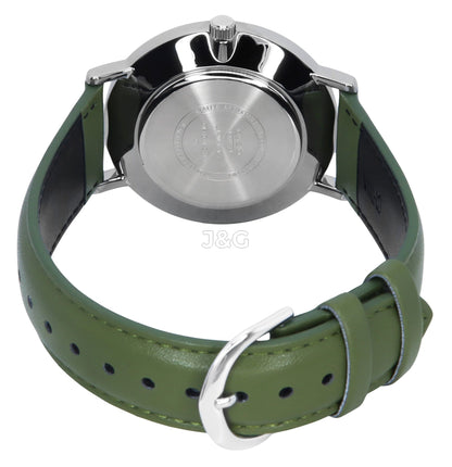 Casio Standard Quartz movement White Leather Male MTP-VT03L-7B. A brand-new Casio Standard watch featuring a White dial and a Leather strap. Side view. - view 3