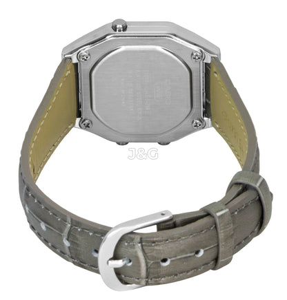 Casio Vintage Quartz movement White Leather Male LA680WEL-8A2. A brand-new Casio Vintage watch featuring a White dial and a Leather strap. Side view. - view 4