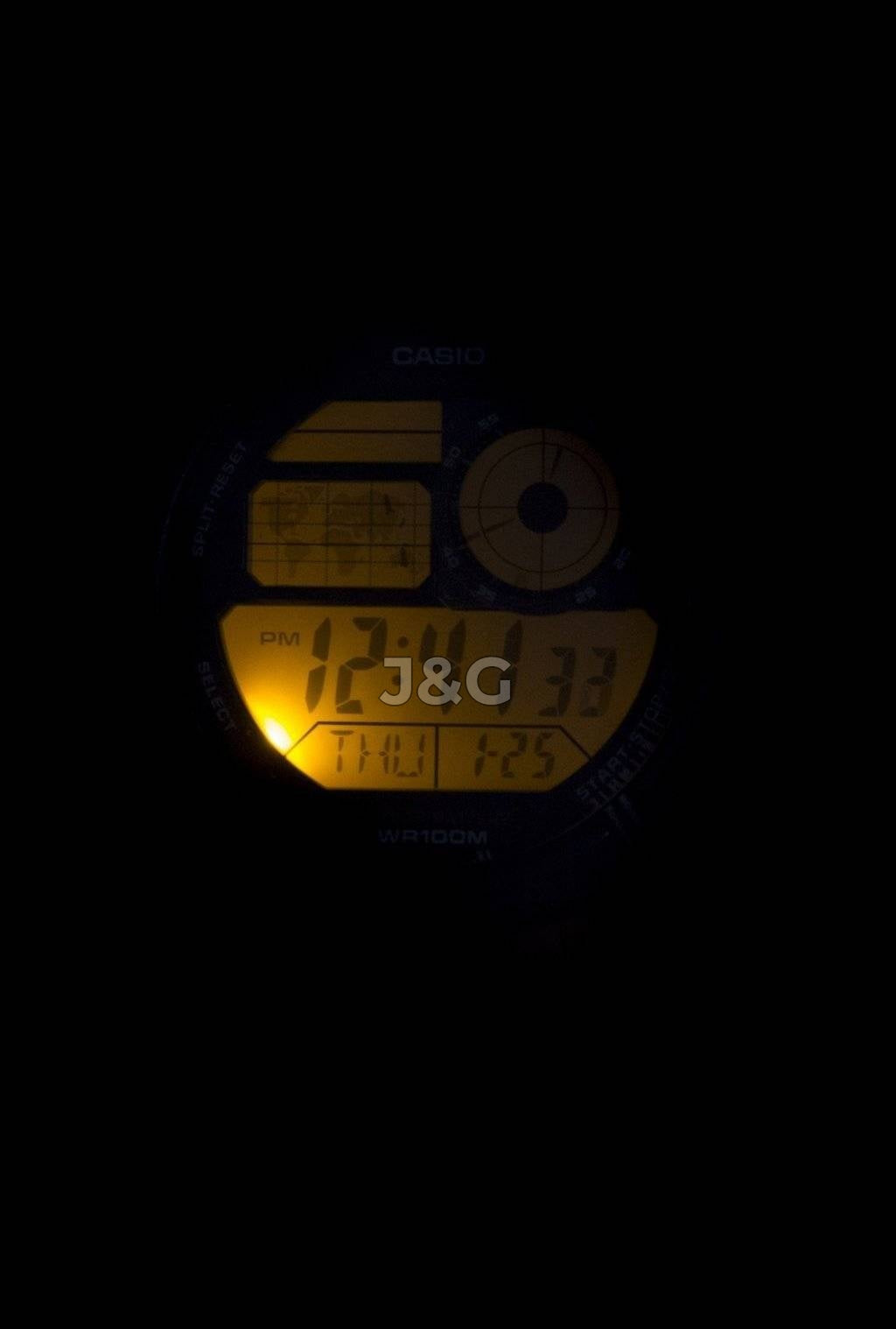 Casio Youth Alarm Black Male AE-1000W-4AV. A brand-new Casio Youth watch featuring a Black dial. Front view. - view 2