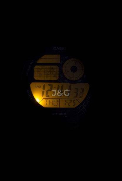 Casio Youth Alarm Black Male AE-1000W-4AV. A brand-new Casio Youth watch featuring a Black dial. Front view. - view 2