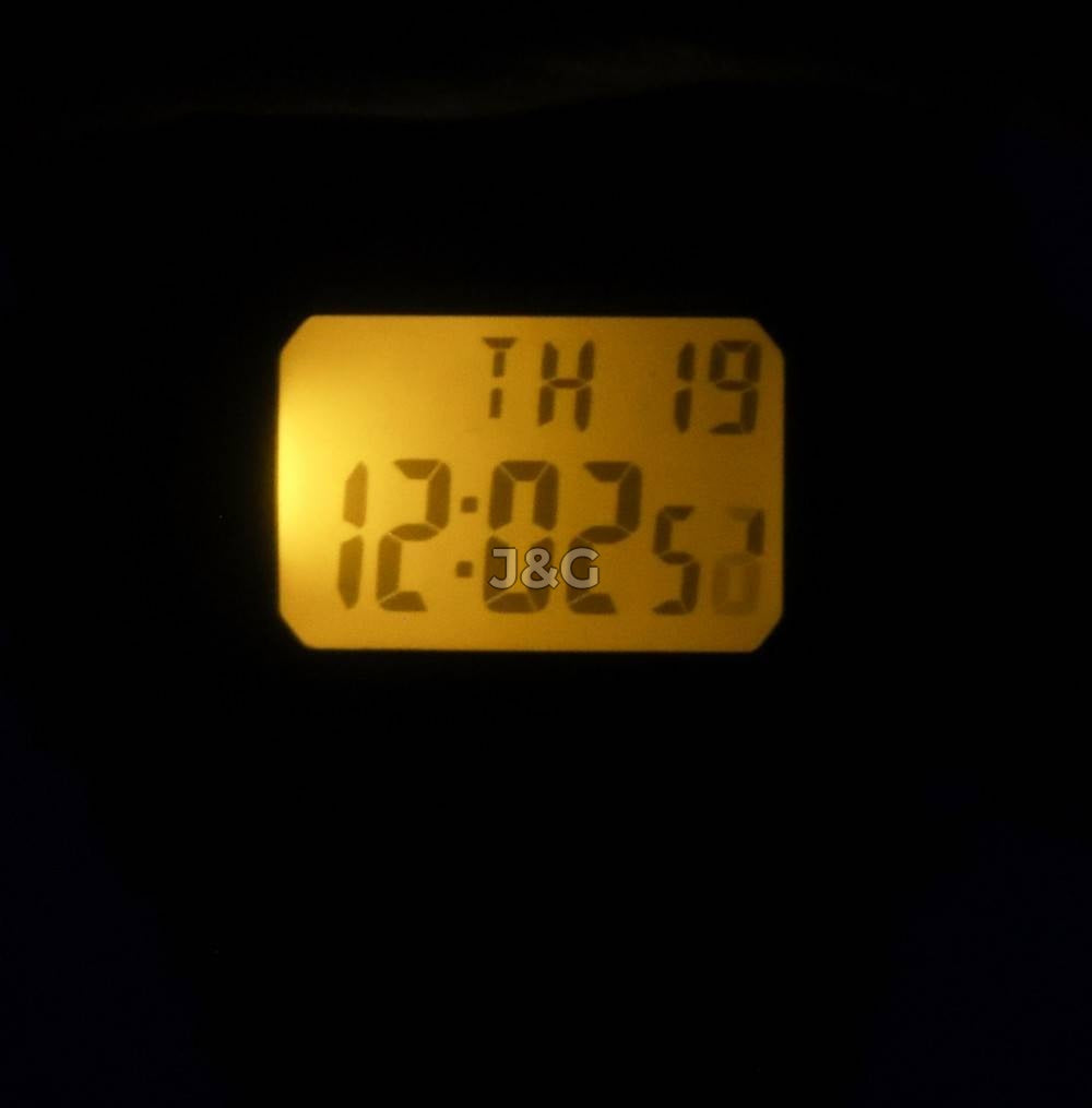 Casio Youth Alarm Black Male W-219H-2A. A brand-new Casio Youth watch featuring a Black dial. Side view. - view 2