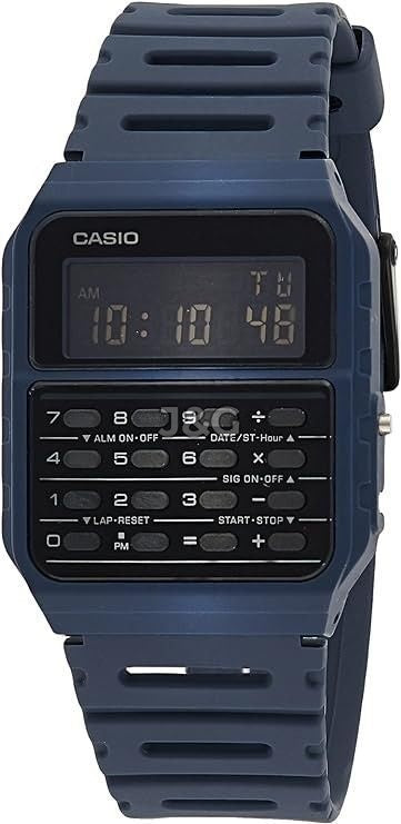 Casio Youth Alarm Black Unisex CA-53WF-2B. A brand-new Casio Youth watch featuring a Black dial. Front view. - view 2