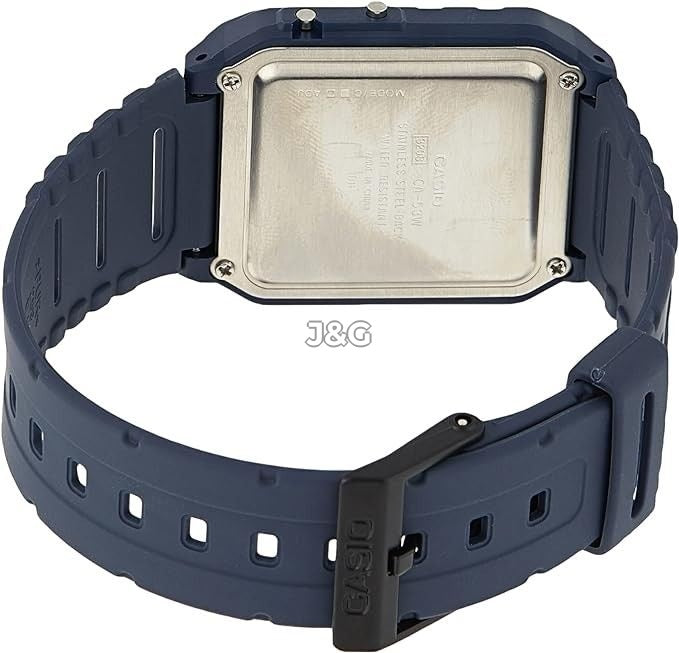 Casio Youth Alarm Black Unisex CA-53WF-2B. A brand-new Casio Youth watch featuring a Black dial. Front view. - view 4