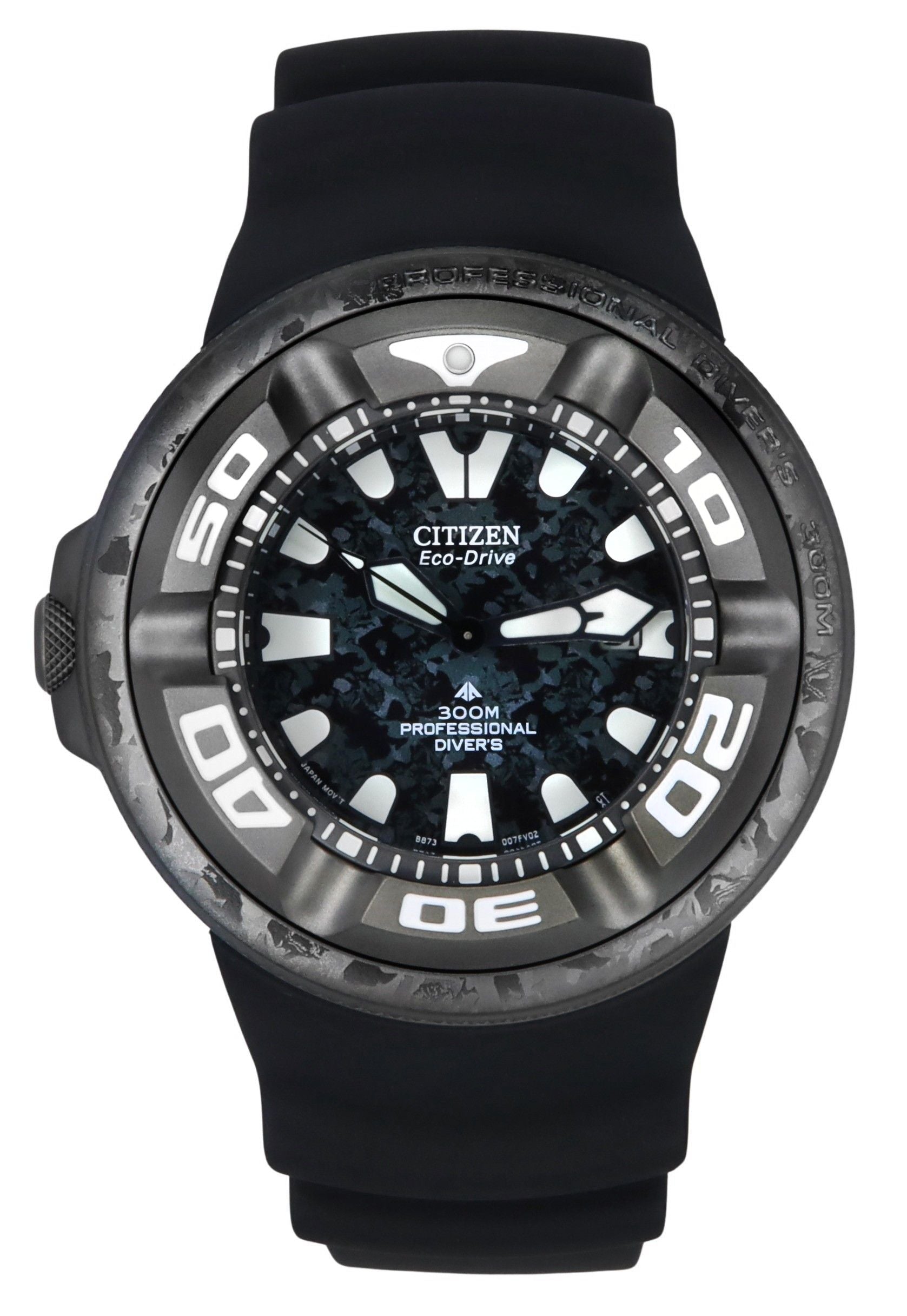 Citizen Eco-Drive Promaster Marine Godzilla Limited Edition. A brand-new Citizen Promaster watch featuring a Black dial. Front view.
