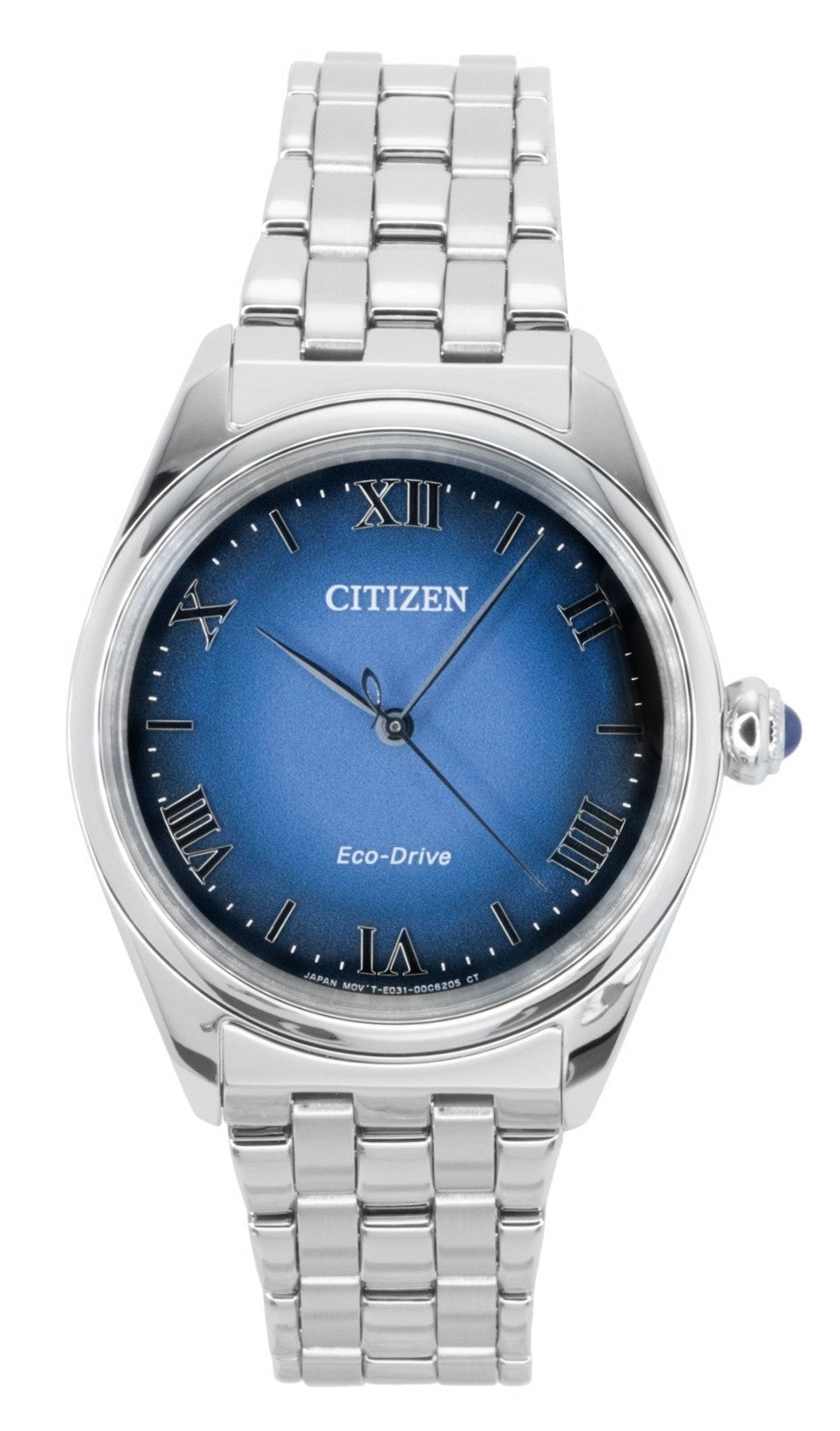 Citizen L Classic Stainless Steel Blue Dial Eco-Drive Wo. A brand-new Citizen Eco-Drive watch featuring a Blue dial and a Stainless steel strap. Angled view.