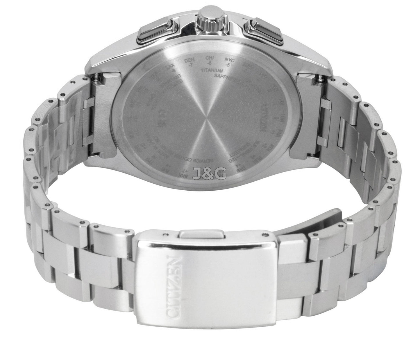 Citizen Attesa Limited Edition Super Titanium Blue Dial. A brand-new Citizen Eco-Drive watch featuring a Blue dial and a Titanium strap. Front view. - SEQ_4