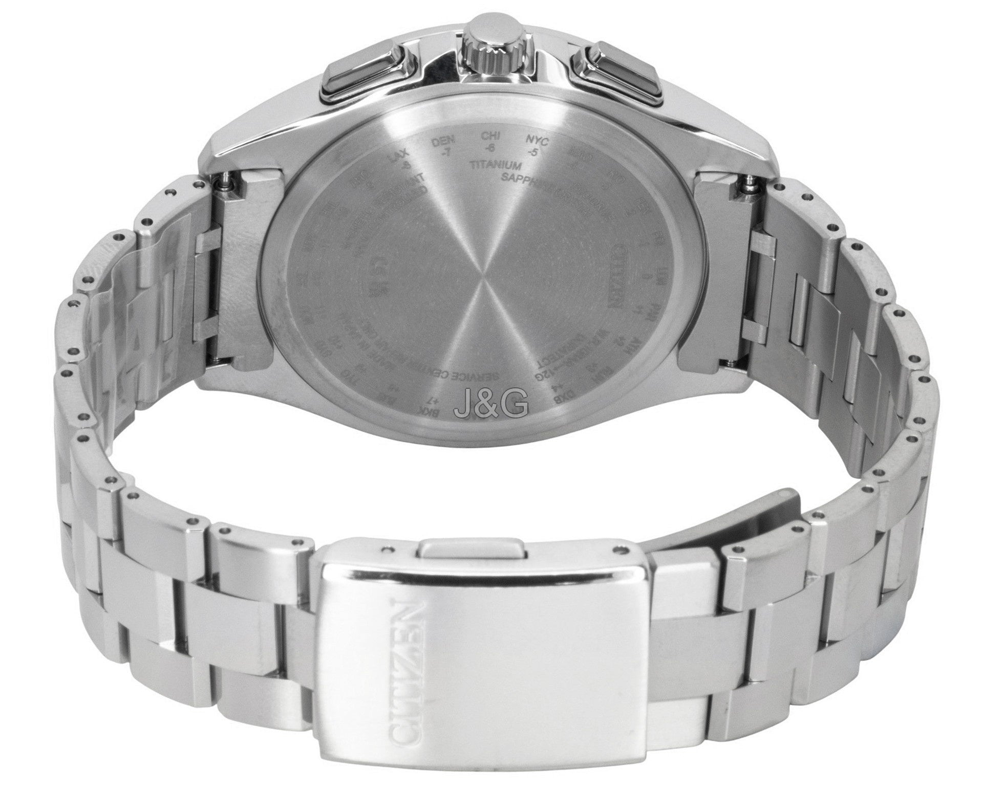 Citizen Attesa Limited Edition Super Titanium Blue Dial. A brand-new Citizen Eco-Drive watch featuring a Blue dial and a Titanium strap. Front view. - SEQ_4