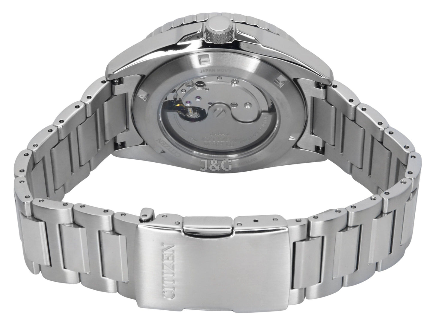 Citizen Automatic movement Black Stainless steel Male NH7531-50E. A brand-new Citizen watch featuring a Black dial and a Stainless steel strap. Angled view. - view 4