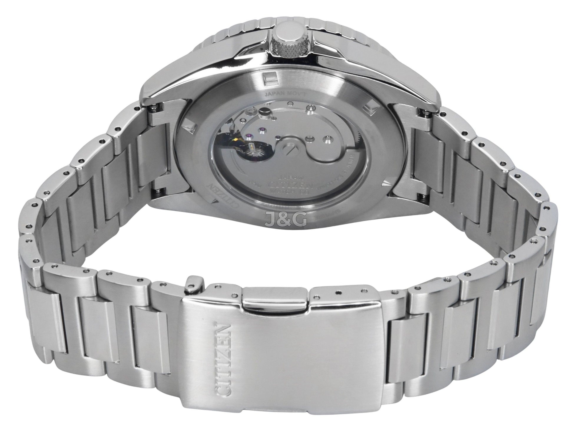 Citizen Automatic movement Black Stainless steel Male NH7531-50E. A brand-new Citizen watch featuring a Black dial and a Stainless steel strap. Angled view. - view 4