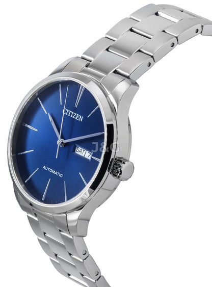 Citizen Automatic movement Black Stainless steel Male NH8350-83L. A brand-new Citizen watch featuring a Black dial and a Stainless steel strap. Side view. - view 2