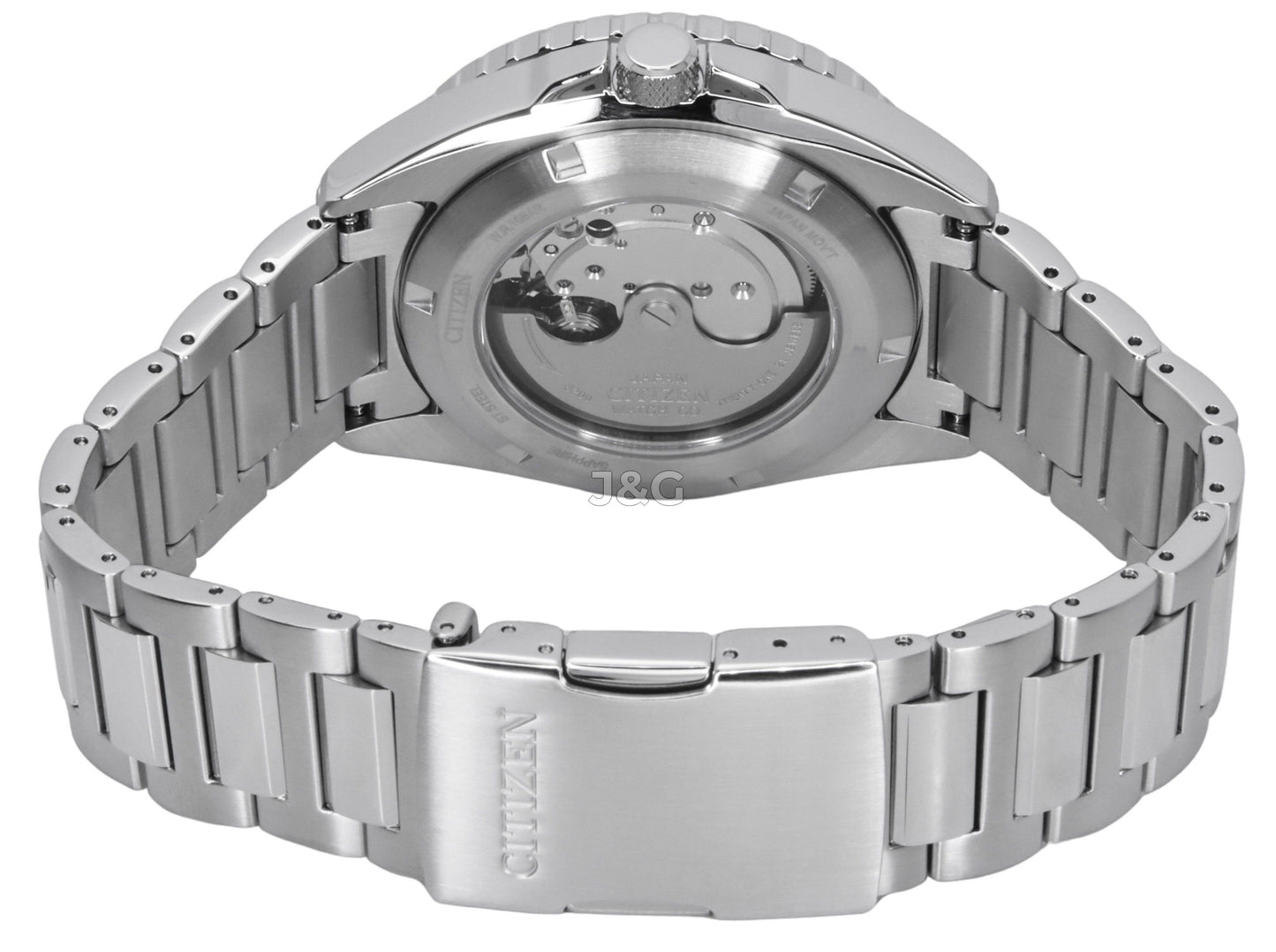 Citizen Automatic movement Blue Stainless steel Male NH7530-52L. A brand-new Citizen watch featuring a Blue dial and a Stainless steel strap. Side view. - view 4