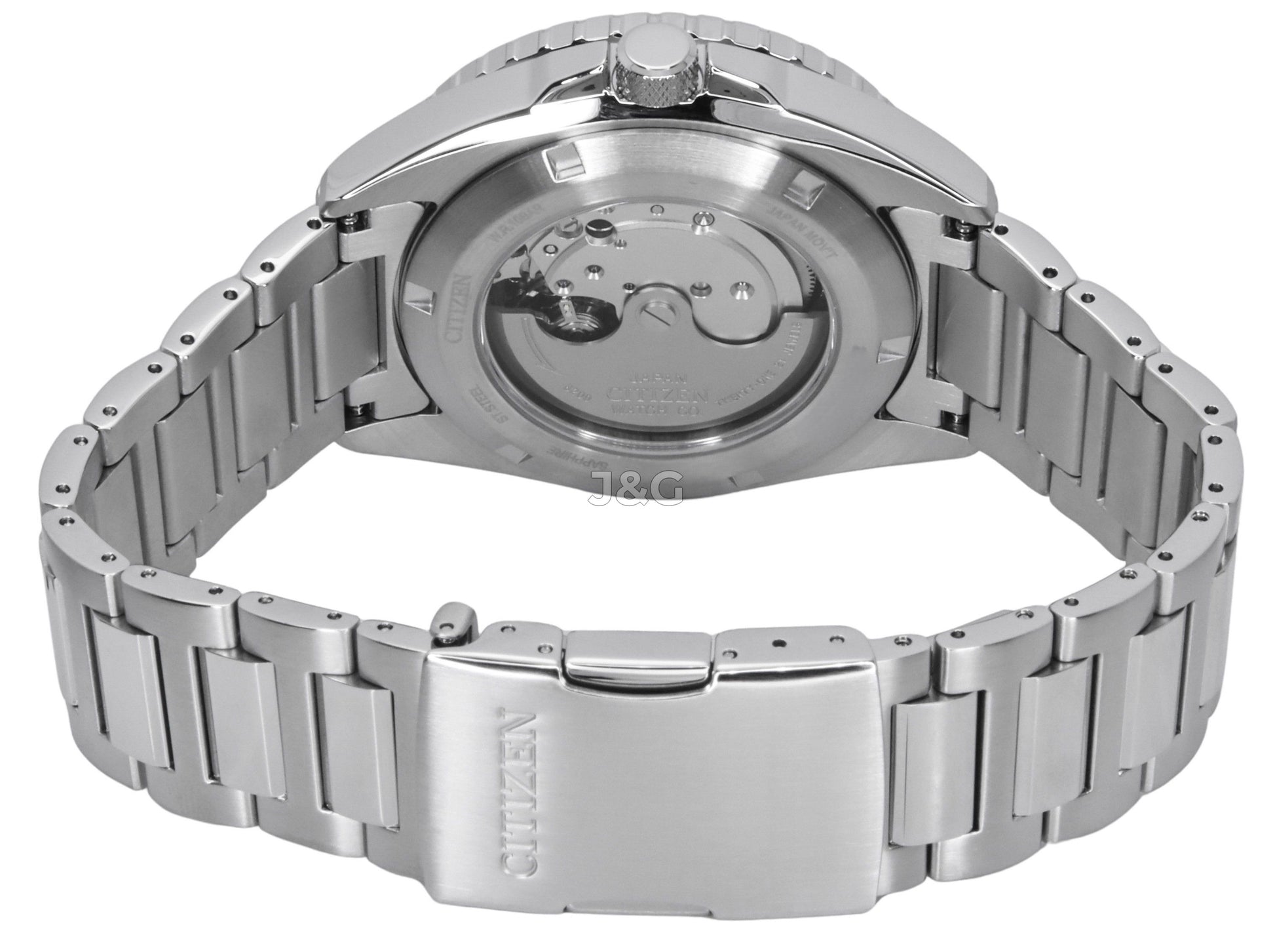 Citizen Automatic movement Blue Stainless steel Male NH7530-52L. A brand-new Citizen watch featuring a Blue dial and a Stainless steel strap. Side view. - view 4