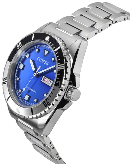 Citizen Automatic movement Blue Stainless steel Male NH7530-52M. A brand-new Citizen watch featuring a Blue dial and a Stainless steel strap. Side view. - view 3