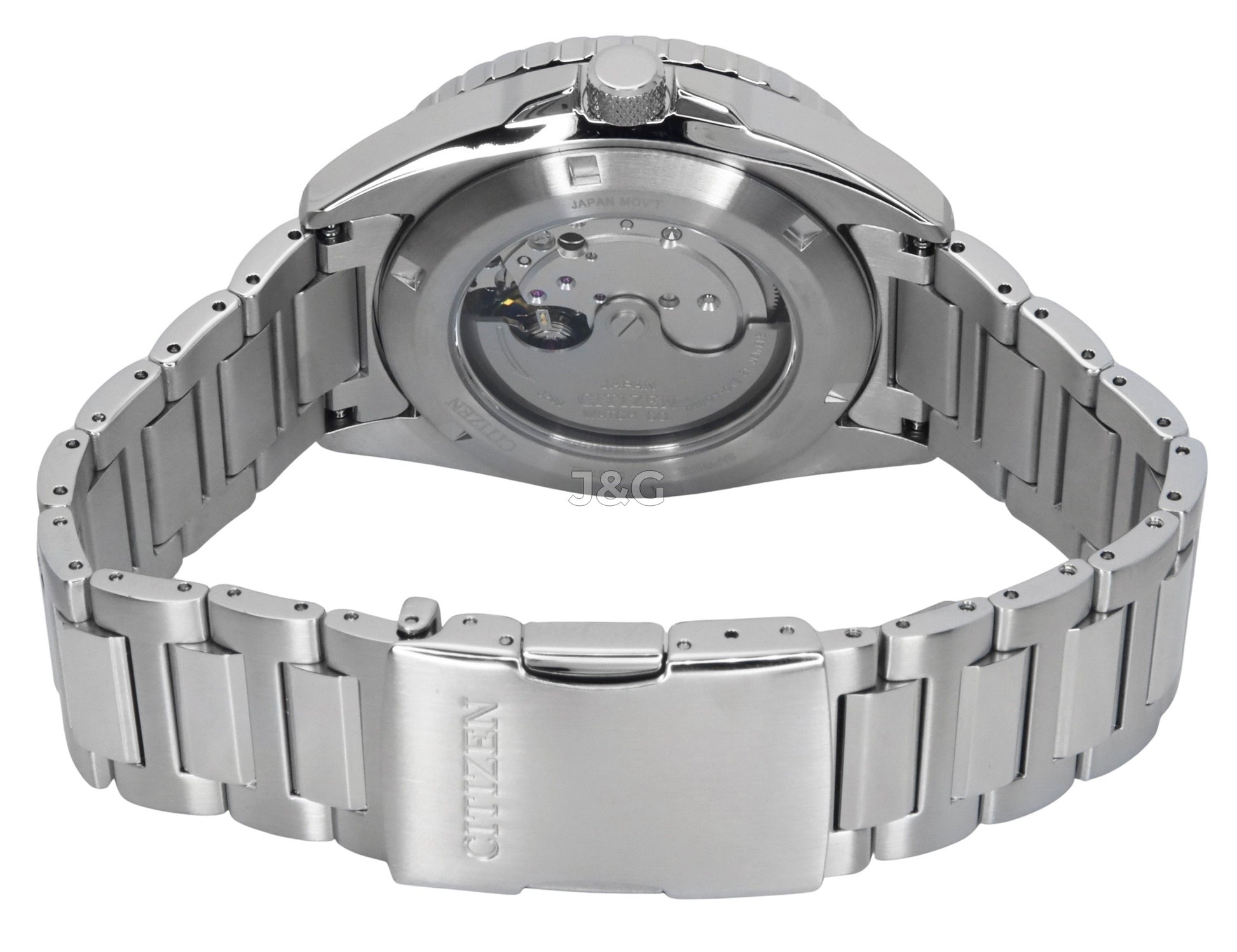 Citizen Automatic movement Blue Stainless steel Male NH7530-52M. A brand-new Citizen watch featuring a Blue dial and a Stainless steel strap. Side view. - view 4