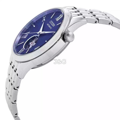 Citizen Automatic movement Blue Stainless steel Male NH9130-84L. A brand-new Citizen watch featuring a Blue dial and a Stainless steel strap. Front view. - view 2
